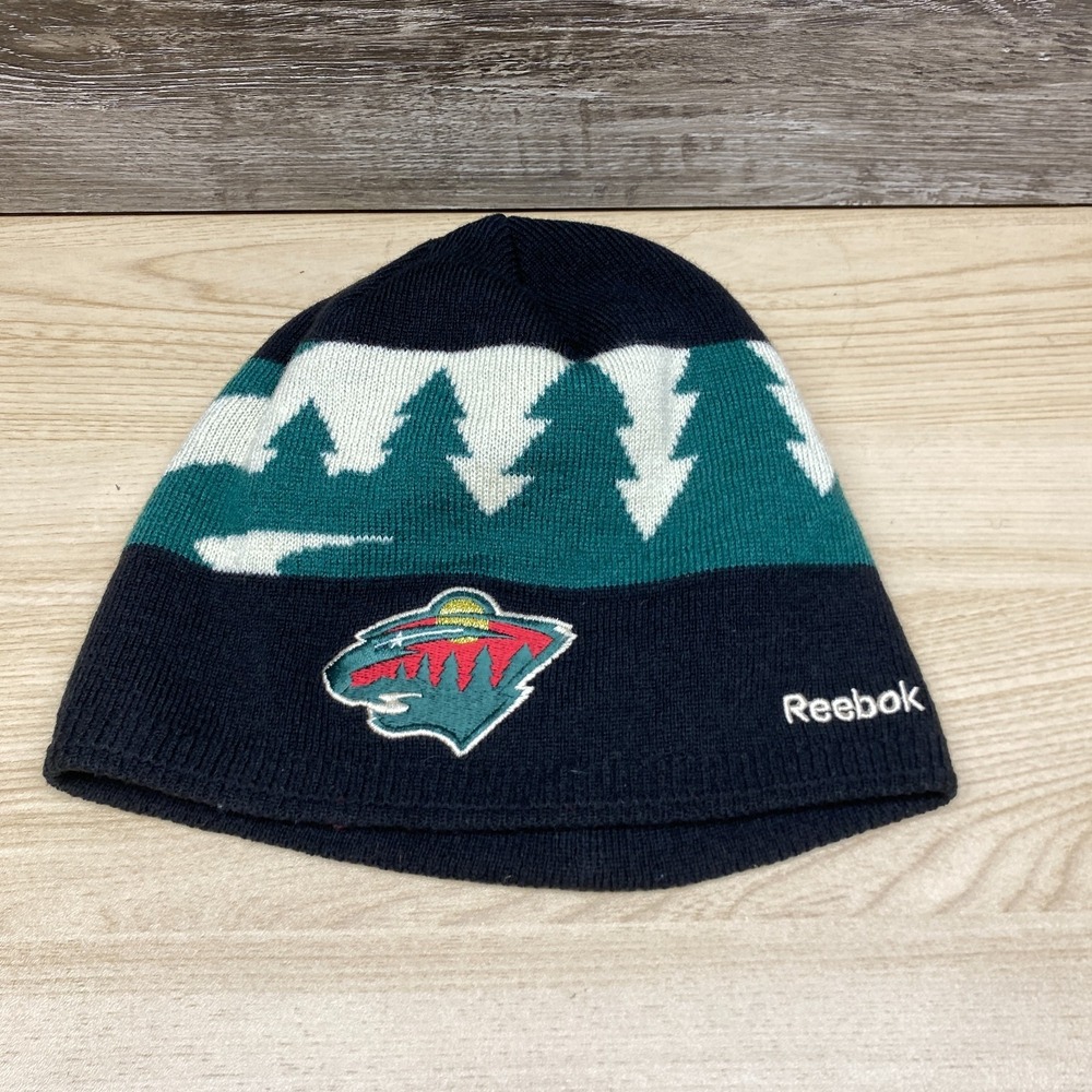 Minnesota Wild Hat Beanie Mens Green‎ Black NHL Hockey Winter Classic Reebok
